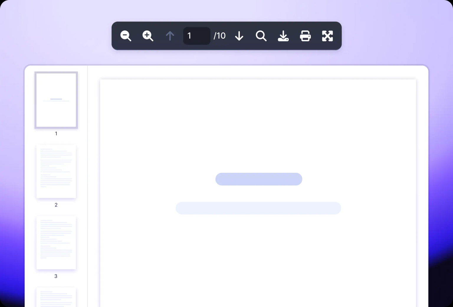 Vue.js developers can create a toolbar that is separated from Vue PDF Viewer in their Vue.js website