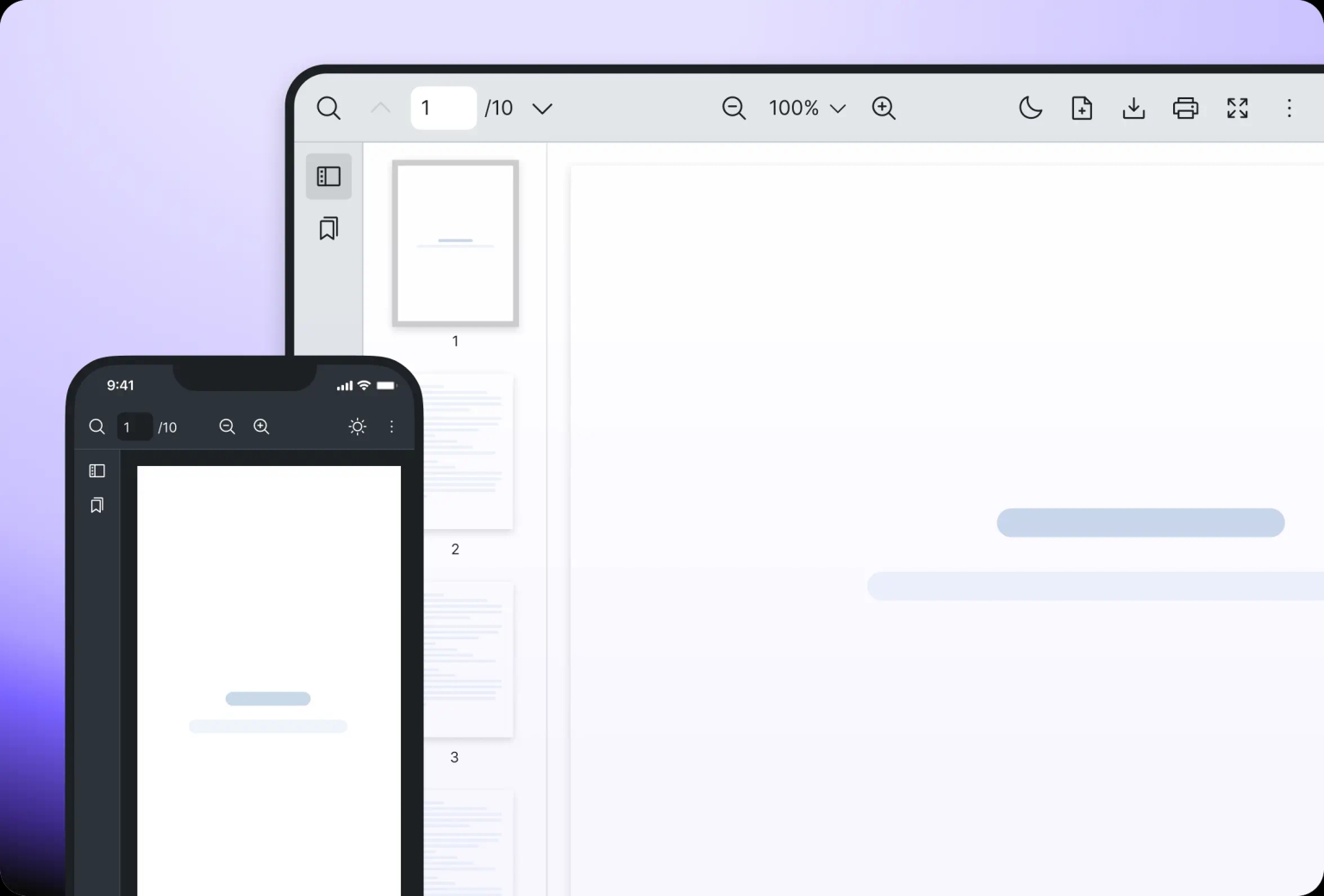 Vue PDF Viewer can render responsively across different screen sizes