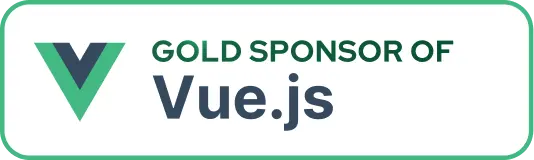 Gold sponsor of Vue.js badge