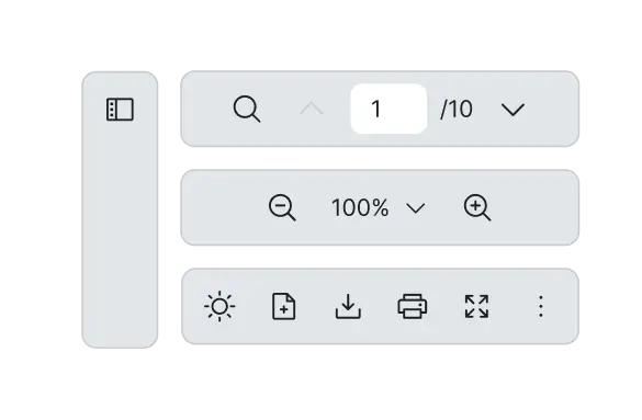 Configurable Vue PDF Viewer toolbar controls