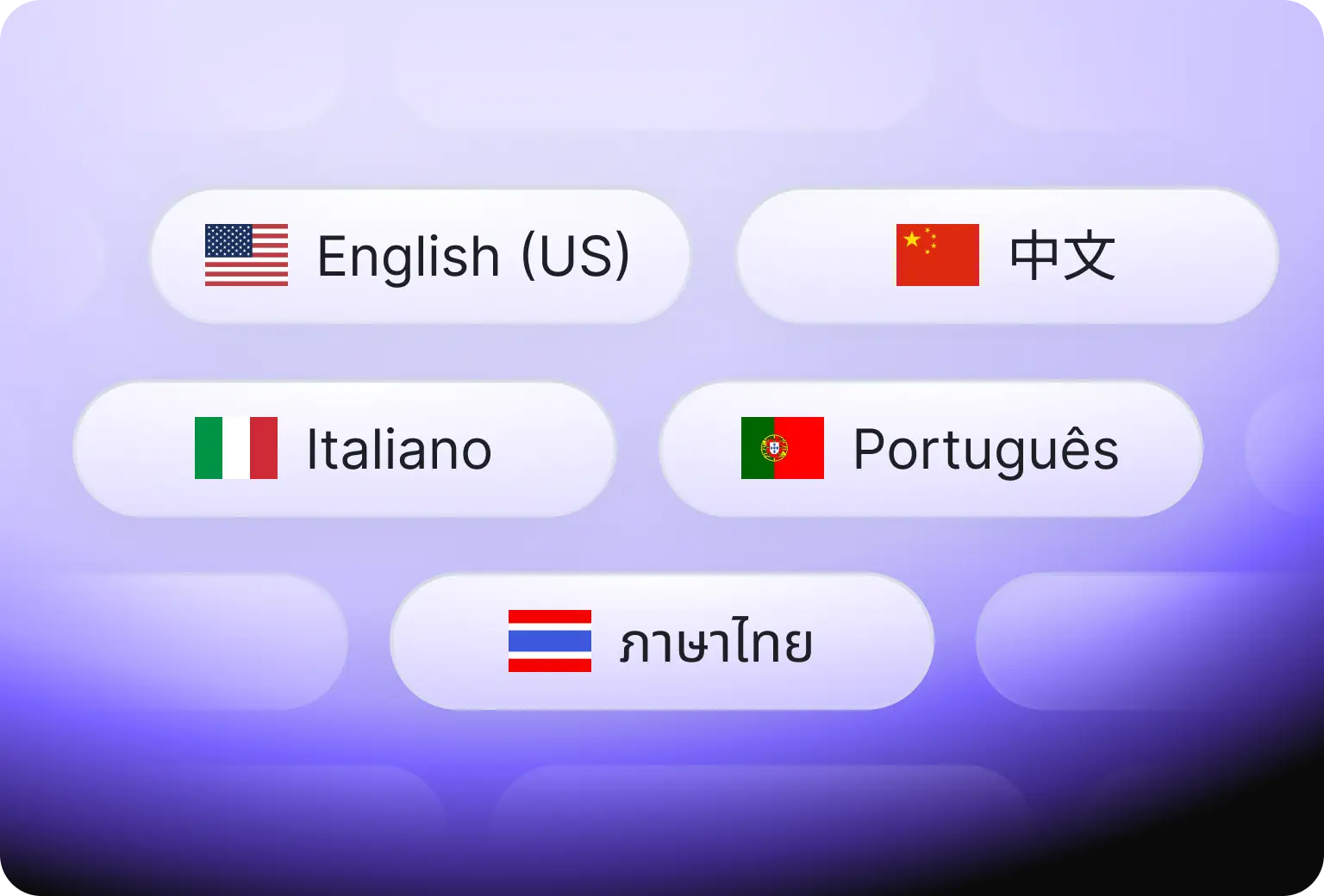 Vue PDF Viewer built-in localization showing five language options with support for adding a custom translation