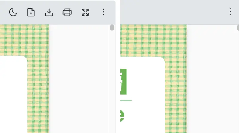 Example of each icon hidden